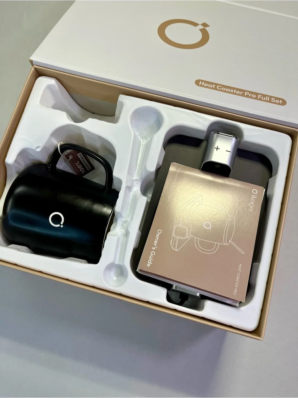 IKAOO HEAT COASTER PRO Graphite Heats Up To 175F Smart Power Black Coffee Tea